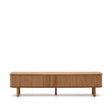 Mailen TV-Möbel 2 Türen in Eschenfurnier und natürlichem Finish 200 x 50 cm - ZEN ZONE Furniture
