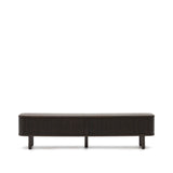 Mailen TV-Möbel 2 Türen in Eschenfurnier und dunklem Finish 200 x 50 cm - ZEN ZONE Furniture