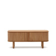 TV-Möbel Mailen 2 Türen in Eschenfurnier mit natürlichem Finish 120 x 50 cm - ZEN ZONE Furniture