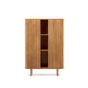 Mailen Highboard 2 Türen mit Eschenfurnier und natürlichem Finish 110 x 160 cm - ZEN ZONE Furniture
