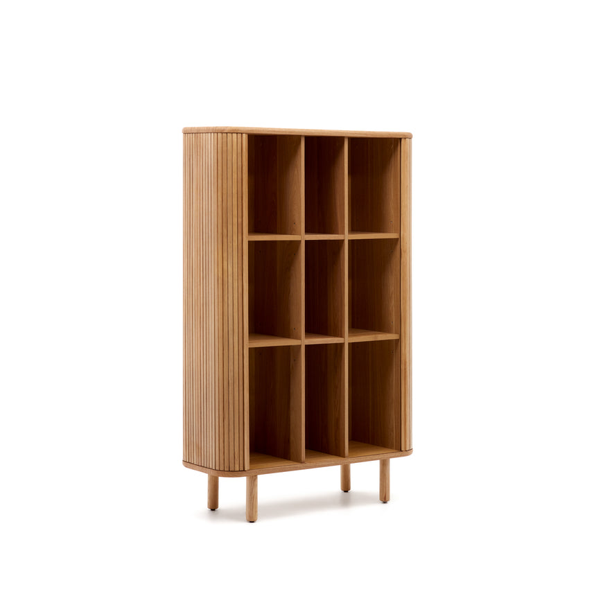 Mailen Highboard 2 Türen mit Eschenfurnier und natürlichem Finish 110 x 160 cm - ZEN ZONE Furniture