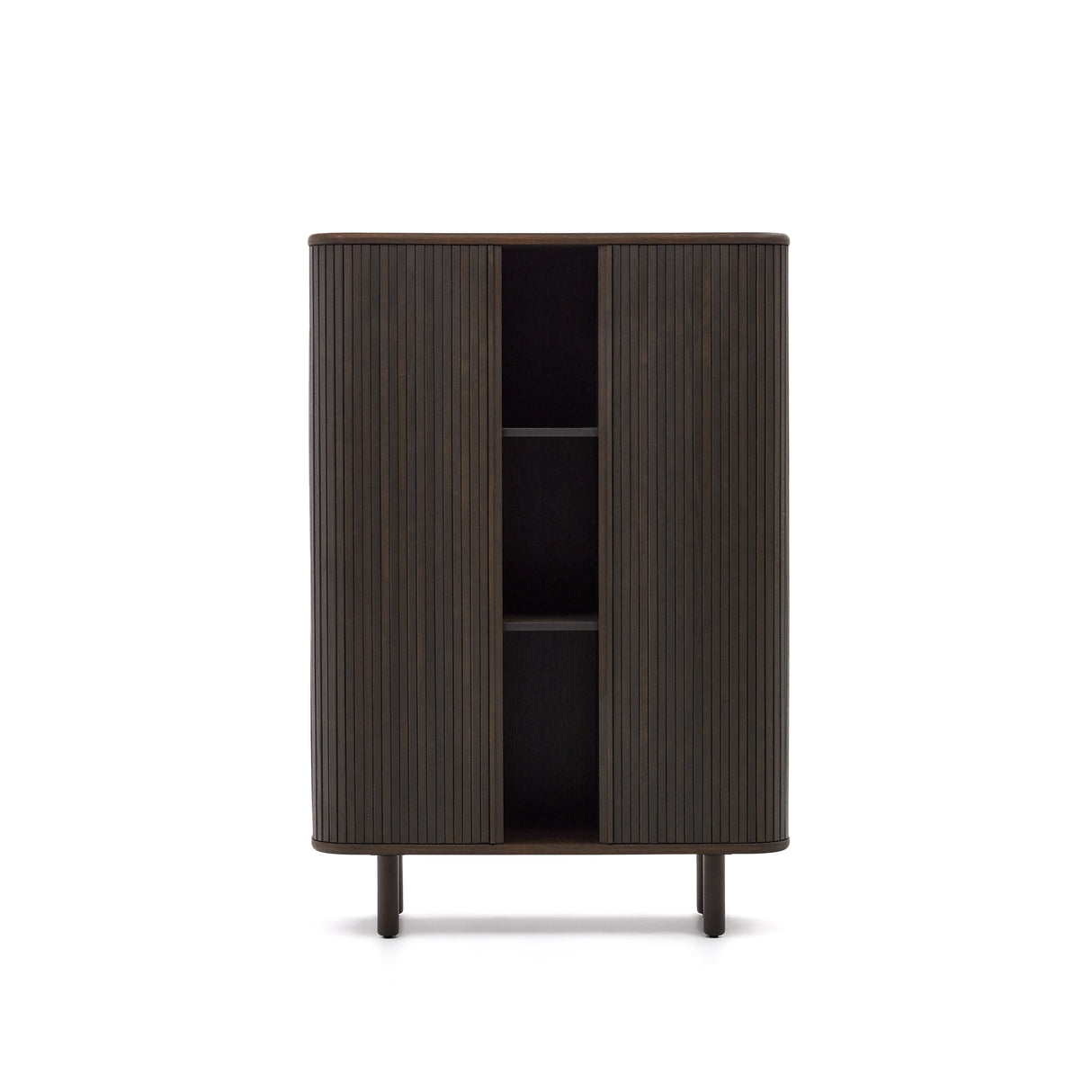 Mailen Highboard 2 Türen mit Eschenfurnier und dunklem Finish 110 x 160 cm - ZEN ZONE Furniture