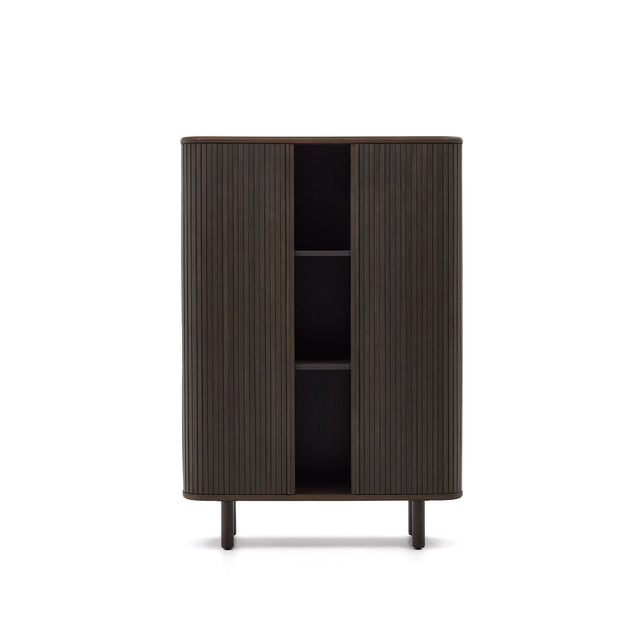Mailen Highboard 2 Türen mit Eschenfurnier und dunklem Finish 110 x 160 cm - ZEN ZONE Furniture