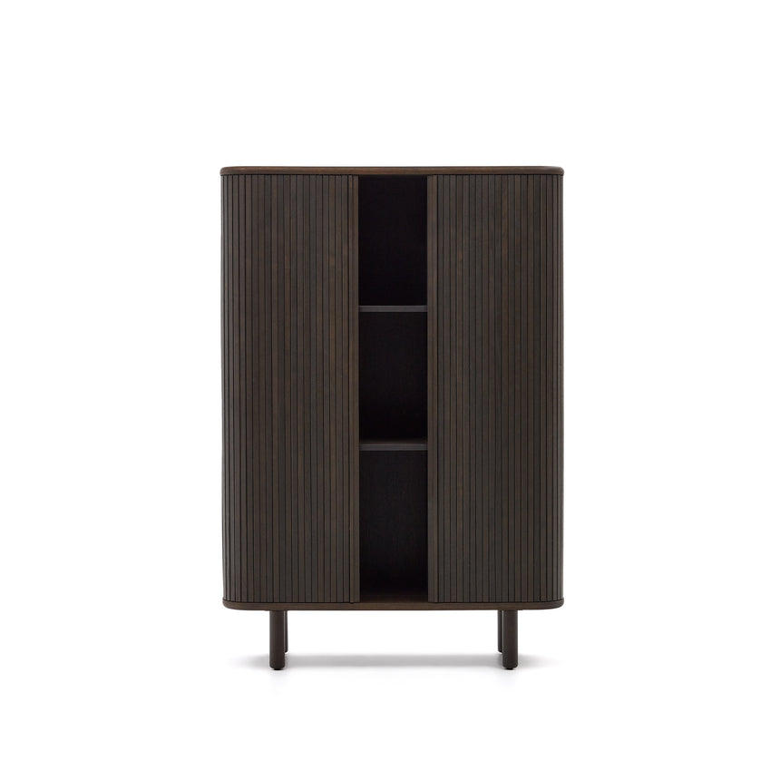 Mailen Highboard 2 Türen mit Eschenfurnier und dunklem Finish 110 x 160 cm - ZEN ZONE Furniture