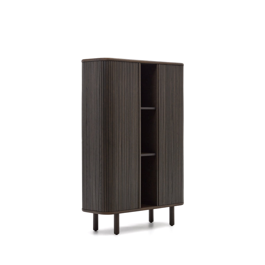 Mailen Highboard 2 Türen mit Eschenfurnier und dunklem Finish 110 x 160 cm - ZEN ZONE Furniture