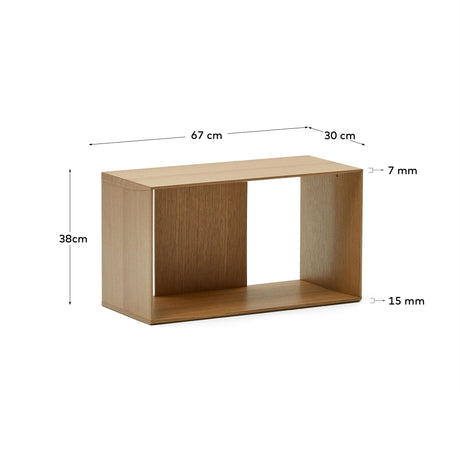 Litto mittelgroßes Regalmodul aus Eichenfurnier 67 x 38 cm - ZEN ZONE