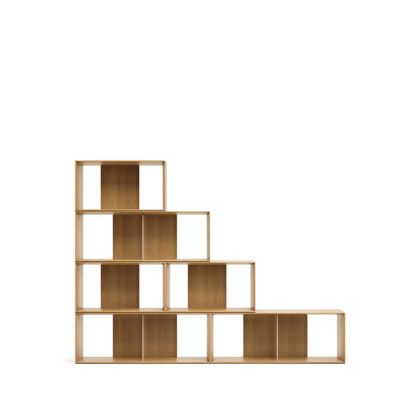 Litto Set aus 6 modularen Regalen aus Eichenfurnier 168 x 114 cm - ZEN ZONE Furniture