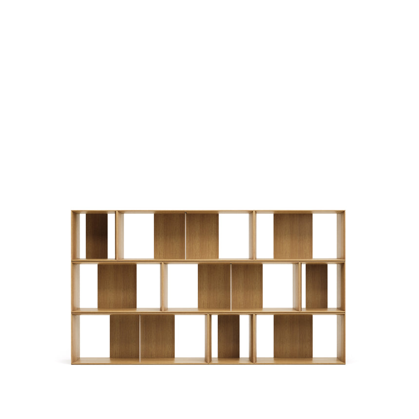 Litto Set aus 9 modularen Regalen aus Eichenfurnier 202 x 114 cm - ZEN ZONE Furniture