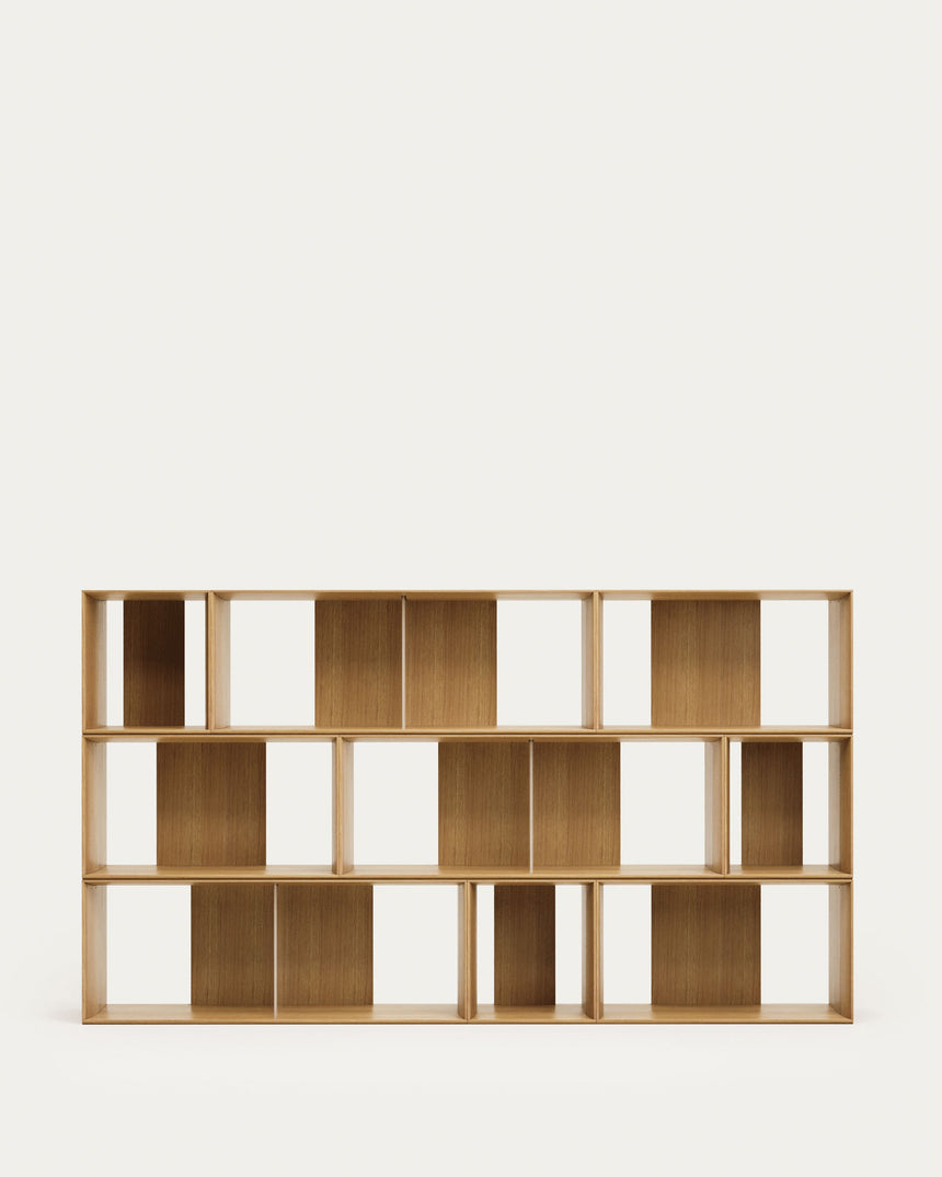 Litto Set aus 9 modularen Regalen aus Eichenfurnier 202 x 114 cm - ZEN ZONE Furniture