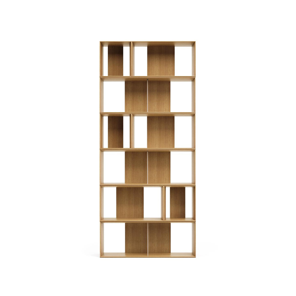 Litto Set aus 9 modularen Regalen aus Eichenfurnier 202 x 114 cm - ZEN ZONE