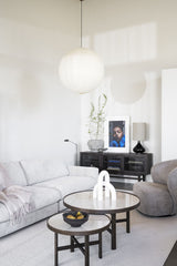 MARSDEN Couchtisch Rund Beige/braun 90x90x45cm - ZEN ZONE Furniture