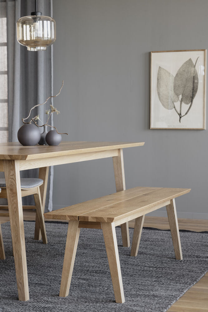 MELFORT Sitzbank 144 cm in gebürstetem Wild-Eichenfurnier - ZEN ZONE Furniture