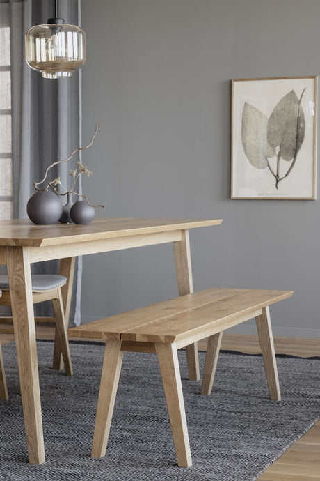 MELFORT Sitzbank 144 cm in gebürstetem Wild-Eichenfurnier - ZEN ZONE Furniture