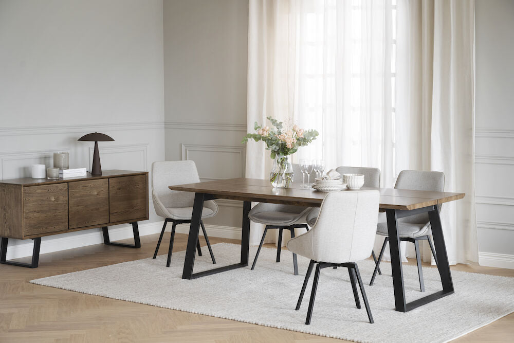 MELVILLE Esstisch Braun/Schwarz 210x95x75cm - ZEN ZONE