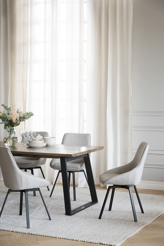 MELVILLE Esstisch Braun/Schwarz 210x95x75cm - ZEN ZONE