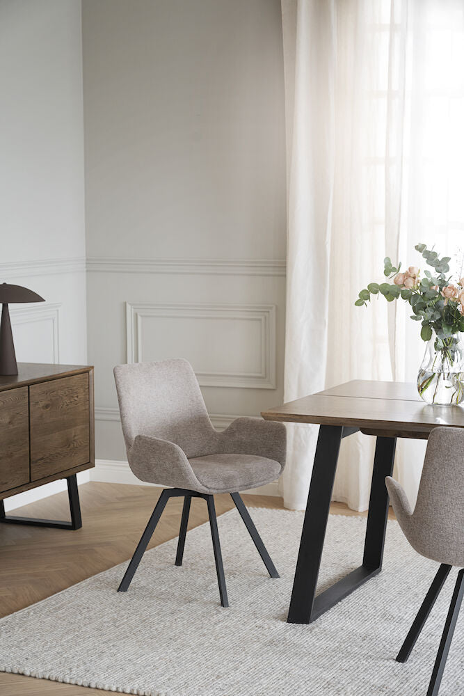 MELVILLE Esstisch Braun/Schwarz 210x95x75cm - ZEN ZONE