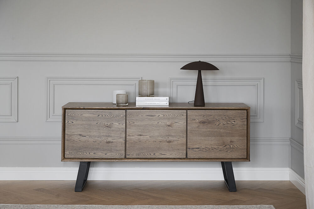 MELVILLE Sideboard Braun/Schwarz 160x45x73cm - ZEN ZONE Furniture