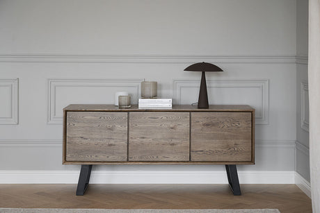 MELVILLE Sideboard Braun/Schwarz 160x45x73cm - ZEN ZONE Furniture