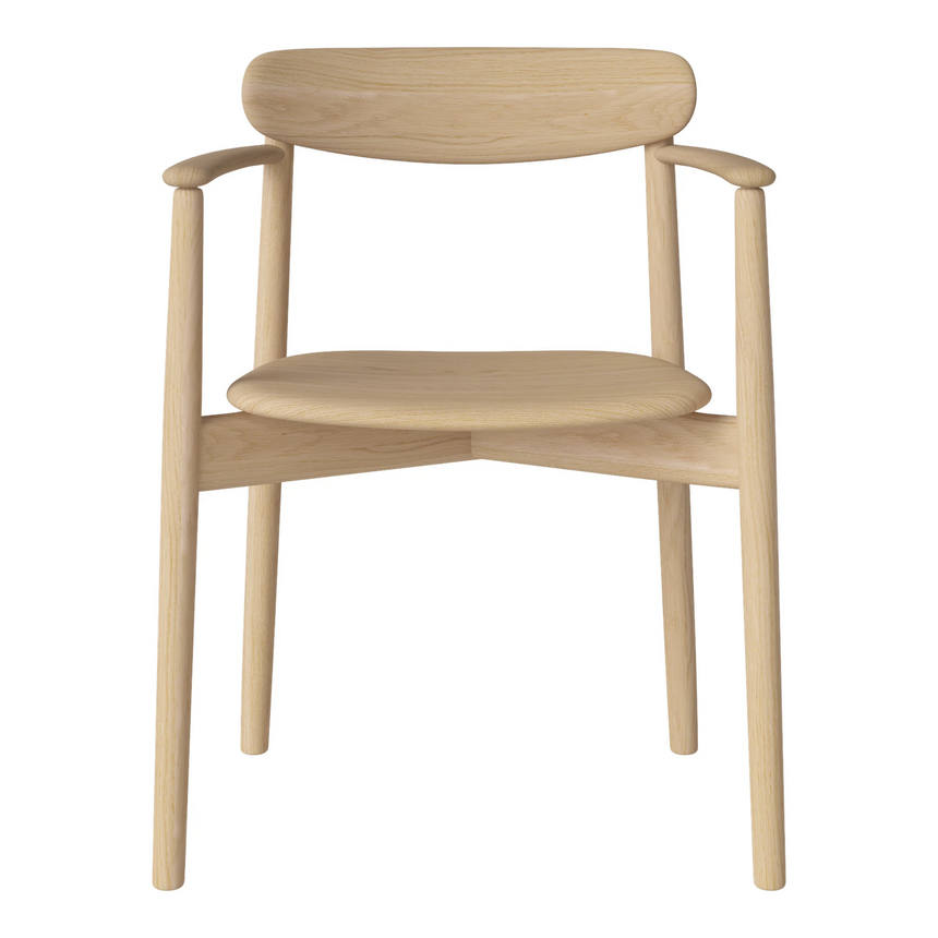 Merge Esszimmerstuhl mit Armlehne aus Eiche weiß pigmentiert geölt - ZEN ZONE Furniture