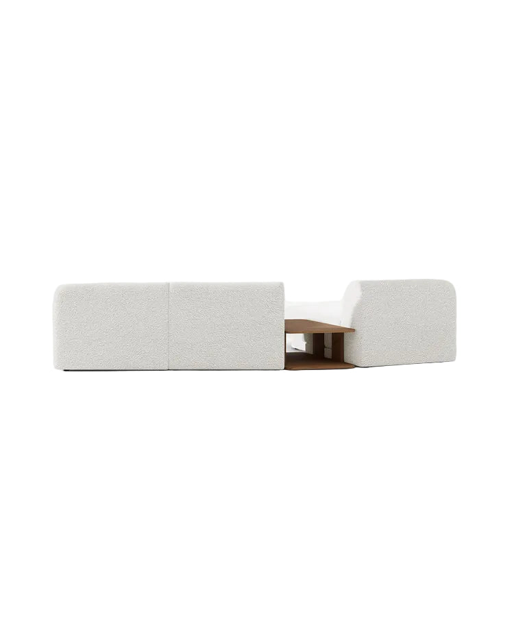 Miley Modulares 3-Sitzer Sofa, Linke Seite, aus Samt, Boucle oder Chenille, 303x178 cm - ZEN ZONE Furniture