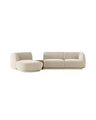 Miley Modulares 3-Sitzer Sofa, Linke Seite, aus Samt, Boucle oder Chenille, 303x178 cm - ZEN ZONE Furniture