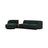 Miley Modulares 3-Sitzer Sofa, Linke Seite, aus Samt, Boucle oder Chenille, 303x178 cm - ZEN ZONE Furniture
