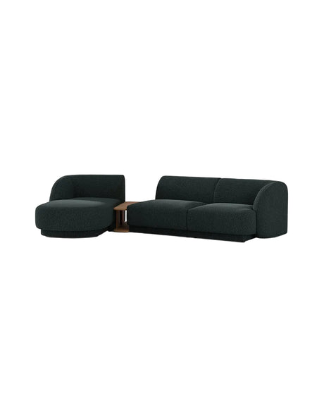 Miley Modulares 3-Sitzer Sofa, Linke Seite, aus Samt, Boucle oder Chenille, 303x178 cm - ZEN ZONE Furniture