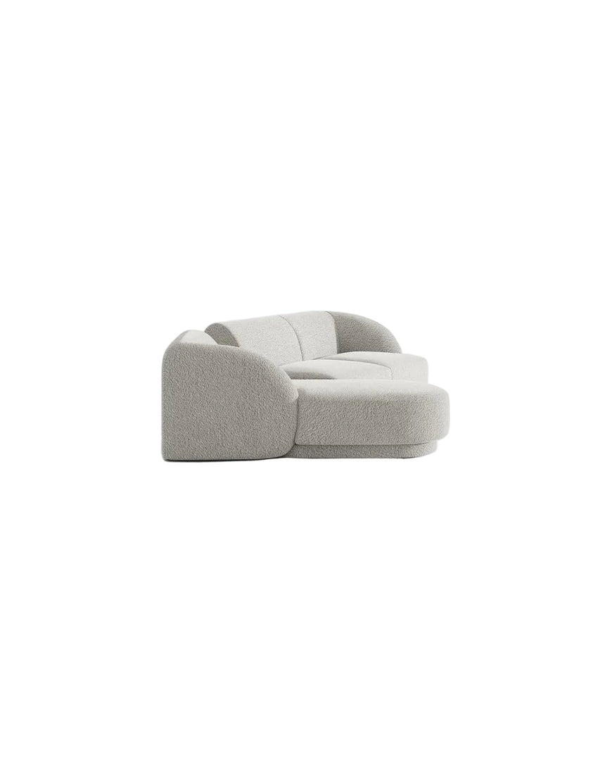 Miley Modulares 3-Sitzer Sofa, Linke Seite, aus Samt, Boucle oder Chenille, 303x178 cm - ZEN ZONE Furniture