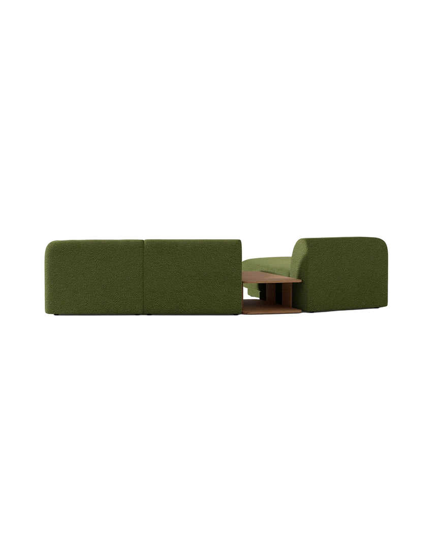 Miley Modulares 3-Sitzer Sofa, Linke Seite, aus Samt, Boucle oder Chenille, 303x178 cm - ZEN ZONE Furniture