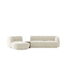 Miley Modulares 3-Sitzer Sofa, Linke Seite, aus Samt, Boucle oder Chenille, 303x178 cm - ZEN ZONE Furniture