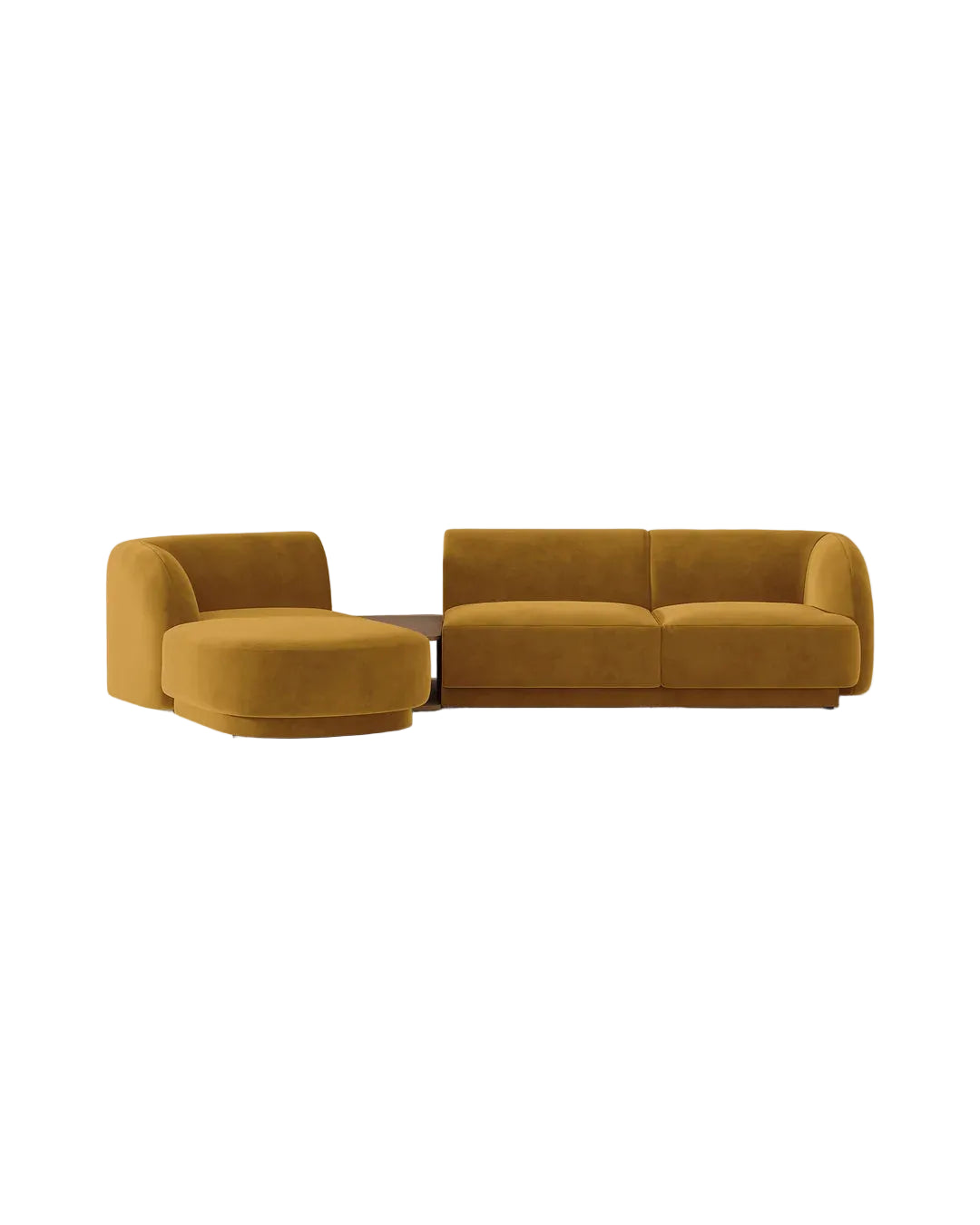 Miley Modulares 3-Sitzer Sofa, Linke Seite, aus Samt, Boucle oder Chenille, 303x178 cm - ZEN ZONE Furniture