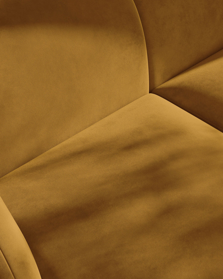 Miley Modulares 3-Sitzer Sofa, Linke Seite, aus Samt, Boucle oder Chenille, 303x178 cm - ZEN ZONE Furniture