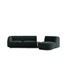 Miley Modulares 3-Sitzer Sofa, Rechte Seite, aus Samt, Boucle oder Chenille, 303x178 cm