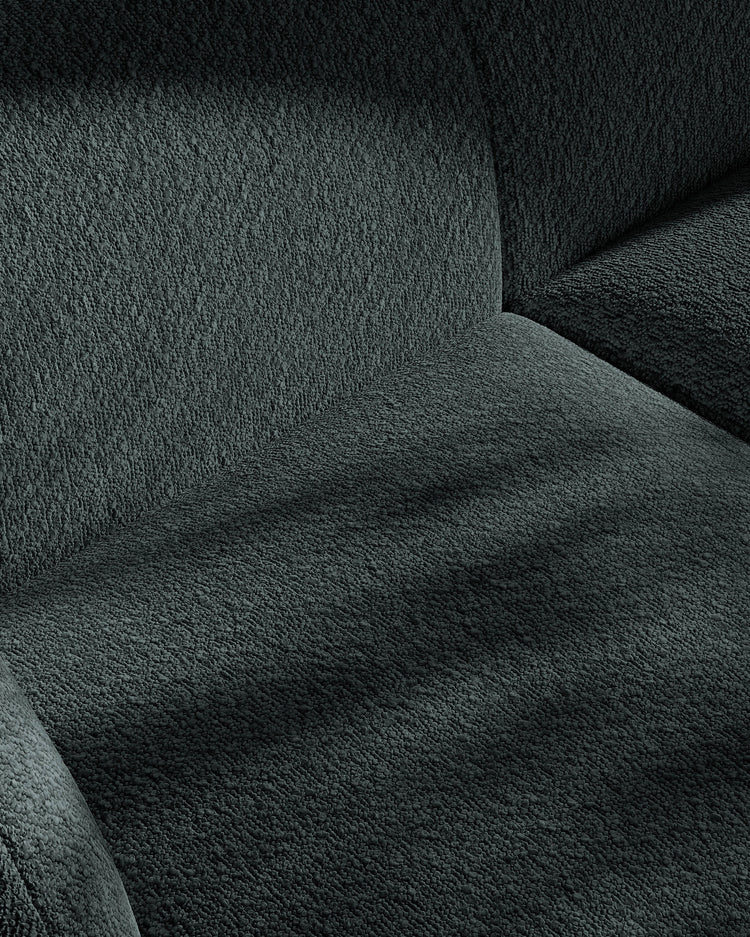 Miley Modulares 3-Sitzer Sofa, Linke Seite, aus Samt, Boucle oder Chenille, 303x178 cm - ZEN ZONE Furniture