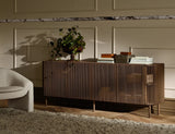 Cord Sideboard, oak, oiled, cord design, 120x45 cm