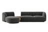 Miley Modulares 3-Sitzer Sofa, Linke Seite, aus Samt, Boucle oder Chenille, 303x178 cm - ZEN ZONE Furniture