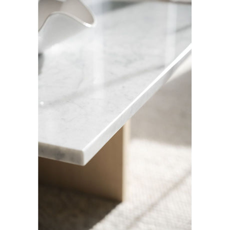 BROOKSVILLE Couchtisch Weiß/weiß pigmentiert 90x90x42cm - ZEN ZONE