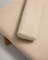 Daybed Topaz aus beigefarbenem Chenille und massivem Eschenholz mit natürlichem Finish 200 cm FSC 100% - ZEN ZONE Furniture