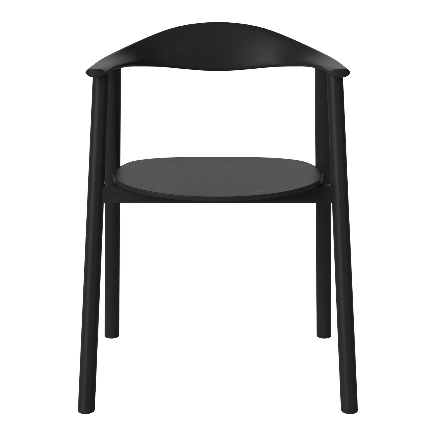 Swing Esstischstuhl aus Eiche schwarz lackiert - ZEN ZONE Furniture