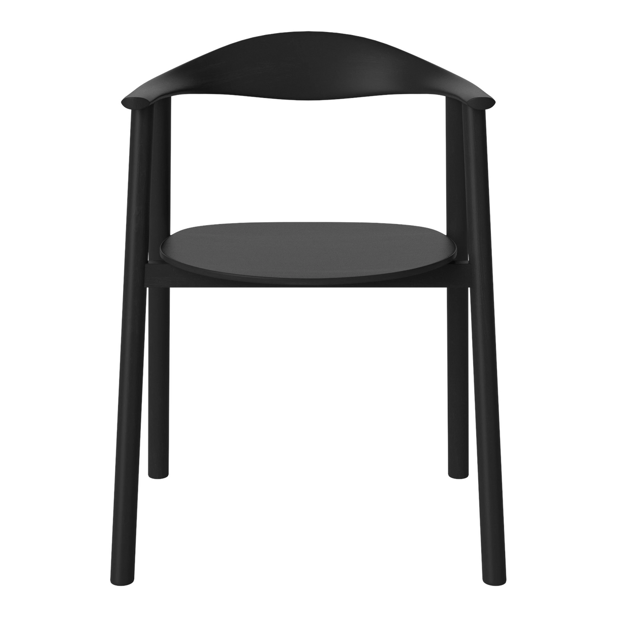 Swing Esstischstuhl aus Eiche schwarz lackiert - ZEN ZONE Furniture