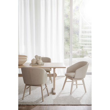 WINDHAM Esszimmerstuhl Beige/weiß pigmentiert 57x62x80cm - ZEN ZONE