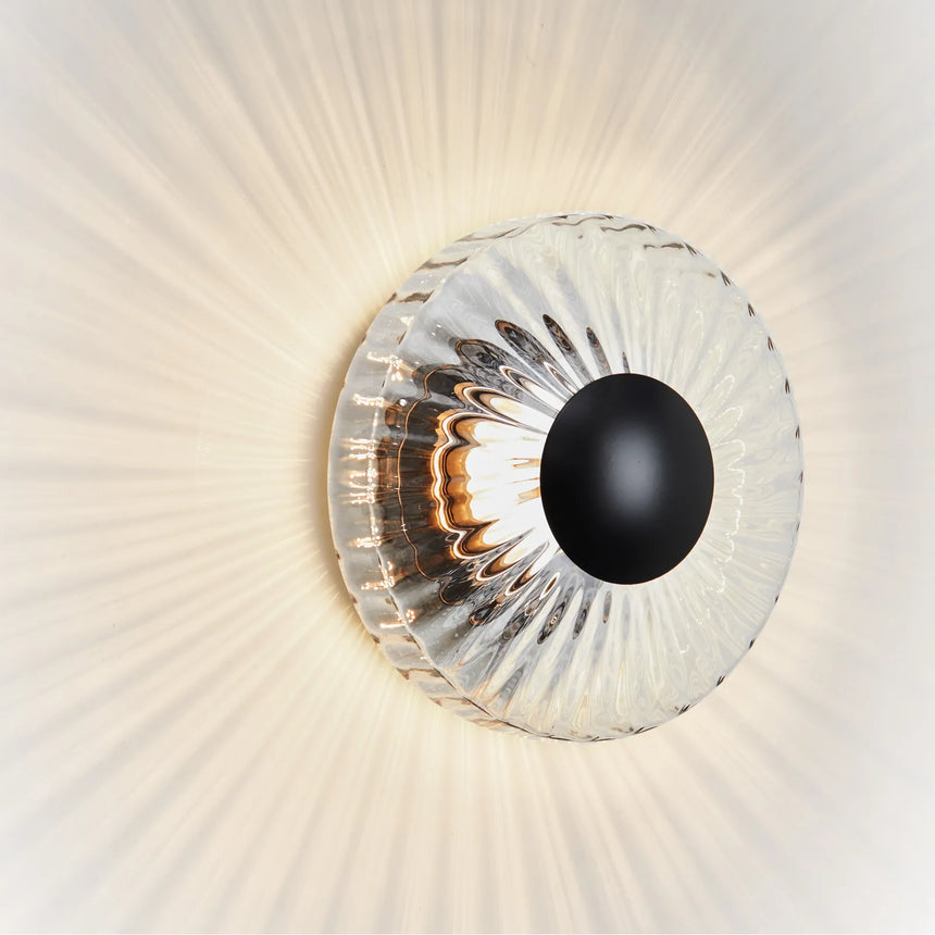 Applique extérieure New Wave Optic - Dimmable - Transparent | Noir