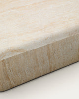 Couchtisch Drasi aus Zement in Travertinoptik 140 x 70 cm