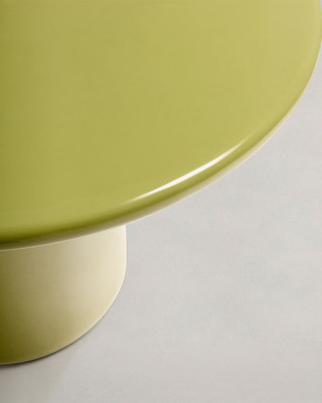 Couchtisch Albanella aus Zement mit glänzend grünem Finish Ø 110 cm - ZEN ZONE Furniture