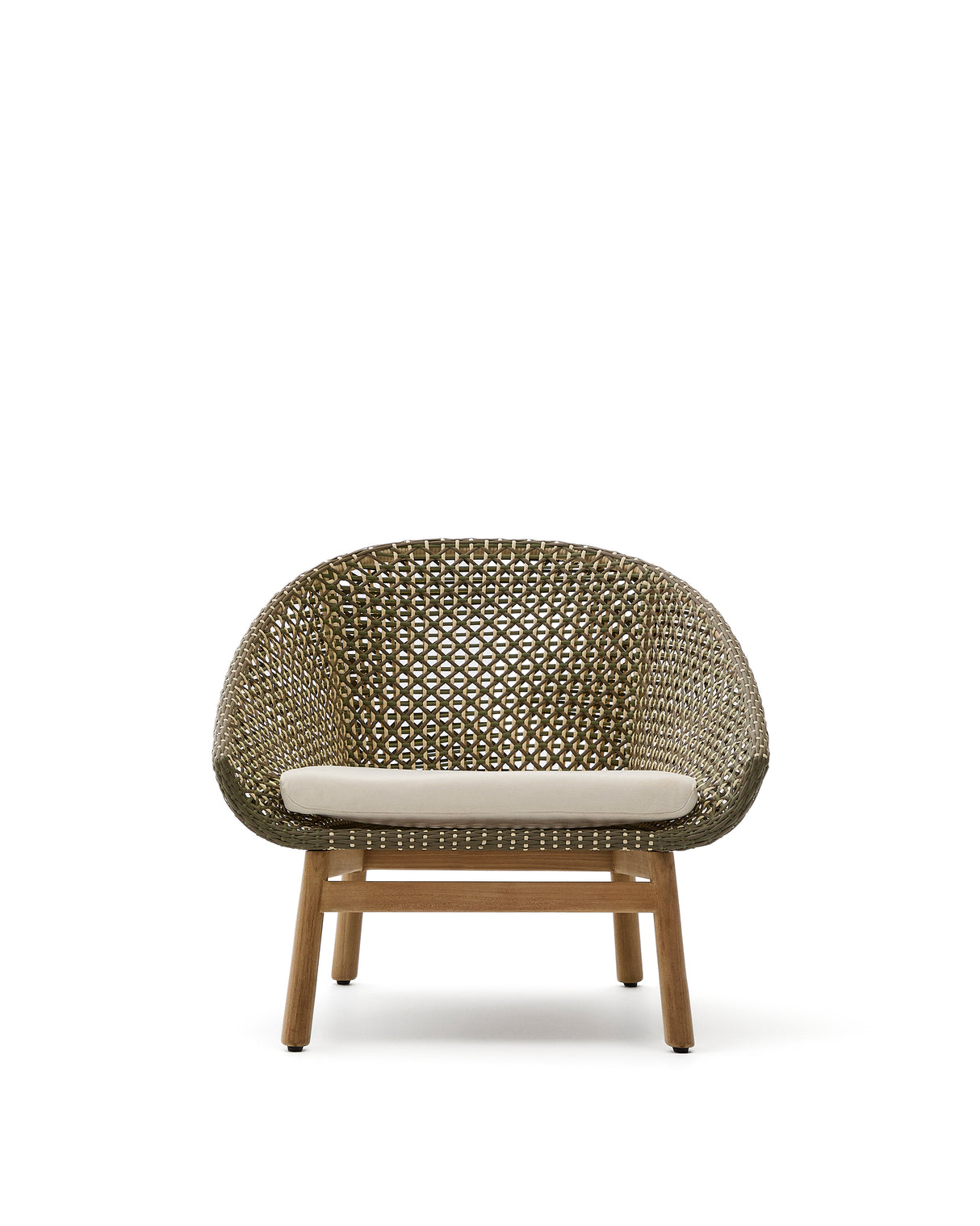 Sessel Olbia aus synthetischem Rattan und massivem Teakholz FSC 100 %