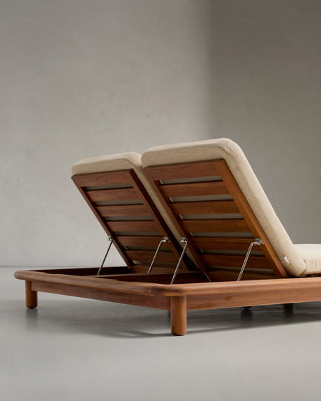 2er-Sonnenliege Turqueta aus massivem Teakholz FSC 100% - ZEN ZONE Furniture