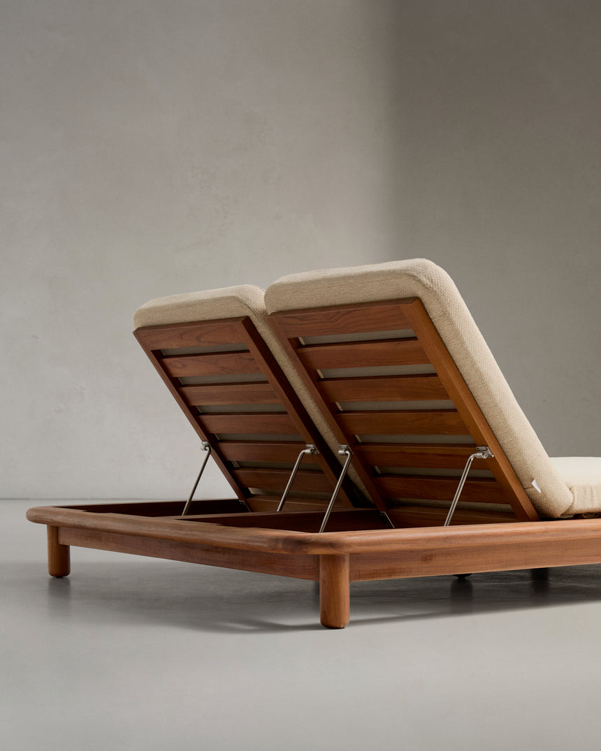 2er-Sonnenliege Turqueta aus massivem Teakholz FSC 100% - ZEN ZONE Furniture