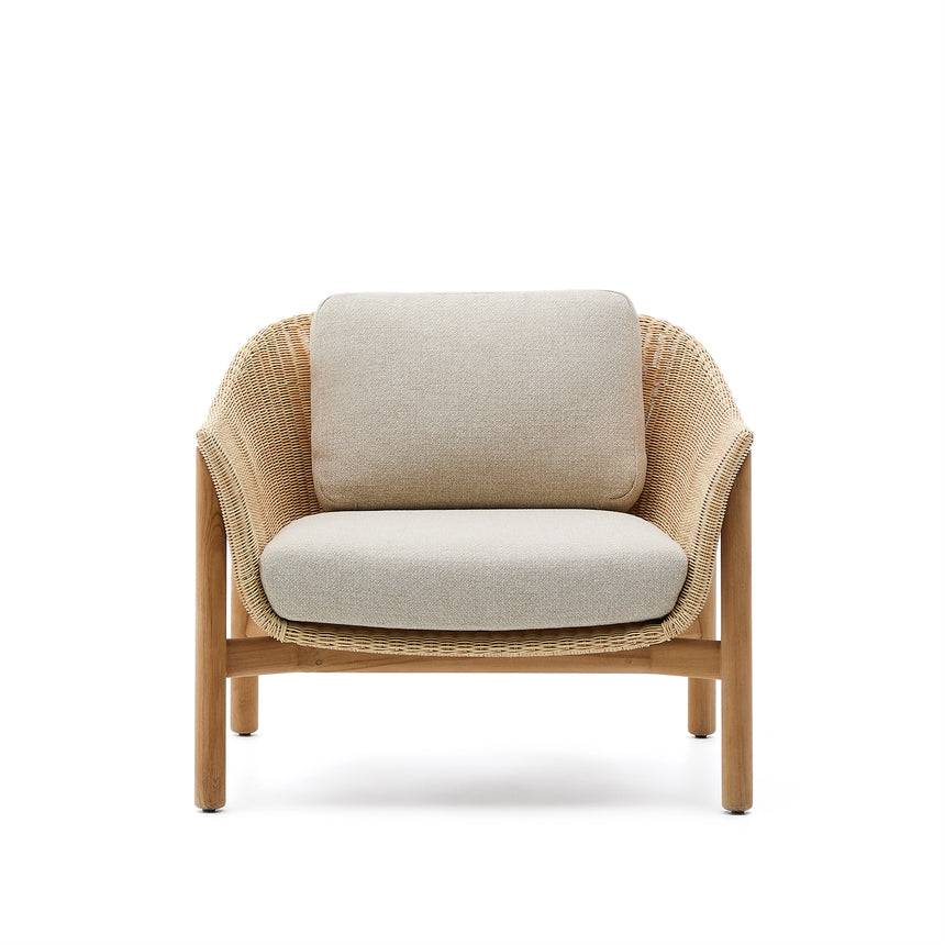 Sessel Galea aus massivem Teakholz und synthetischem Rattan FSC 100% - ZEN ZONE Furniture