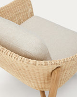 Sessel Galea aus massivem Teakholz und synthetischem Rattan FSC 100%