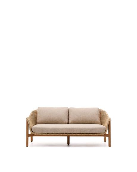 2-Sitzer-Sofa Galea aus massivem Teakholz und synthetischem Rattan 170,5 cm FSC 100% FSC - ZEN ZONE Furniture